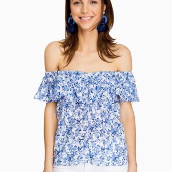 Rebecca Taylor Off The Shoulder Aimee Ruffle Top